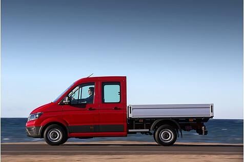 Es wird den Volkswagen Crafter auch als Pritschenwagen geben