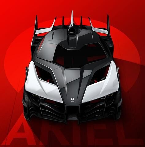 2017 hat die englische Sportwagenschmiede Ariel ihr Hipercar-Projekt vorgestellt. Als Antrieb soll die neue Motorengeneration von Equipmake dienen