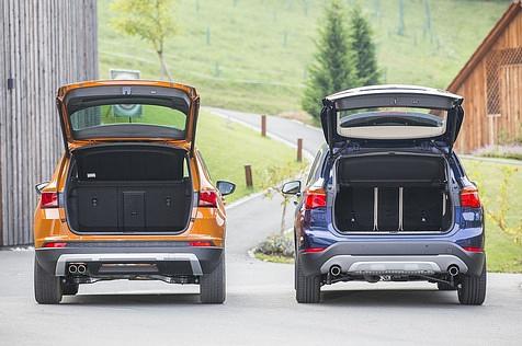 Der Kofferraum im Seat (links) fasst 485 bis 1.579 Liter, beim BMW sind es 505 bis 1.505 Liter