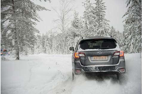Der Outback von Subaru im Einsatz.