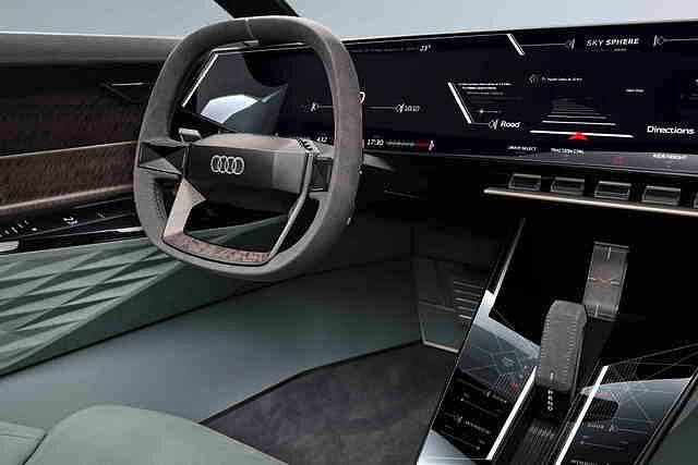 Total vertoucht: Das digitale Cockpit des Audi Skysphere