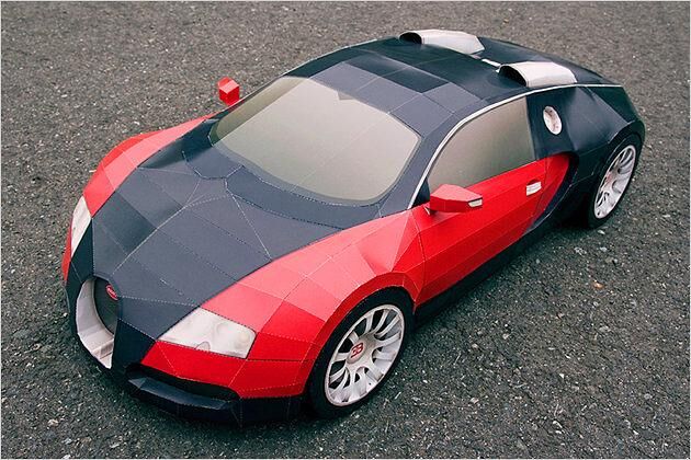Sogar umsonst gibt es den Bausatz des Bugatti Veyron