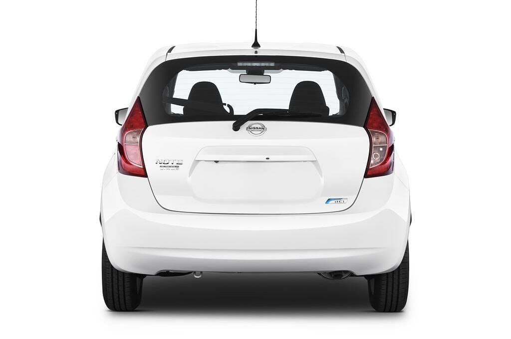 Nissan Note (Baujahr 2013) Acenta 5 Türen Heckansicht