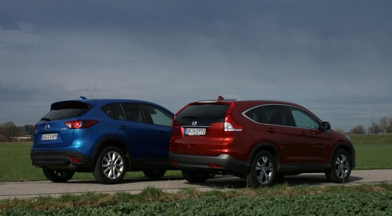 Vergleich Mazda CX-5 2.2 Diesel - Honda CR-V 2.2i D-TEC