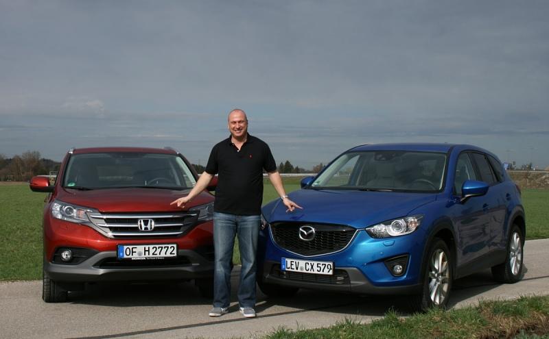 Vergleich Mazda CX-5 2.2 Diesel - Honda CR-V 2.2i D-TEC