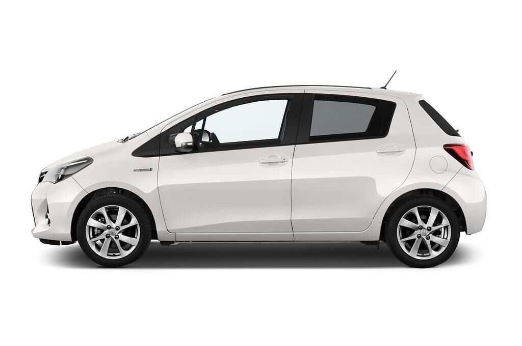 Toyota Yaris Hybride (Baujahr 2014) Comfort 5 Türen Seitenansicht