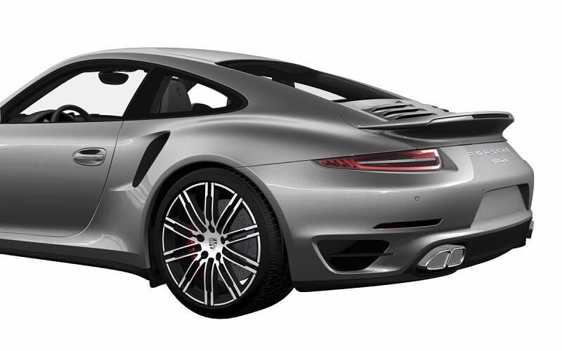 Porsche 911 Turbo Heckflügel: Start-Stellung