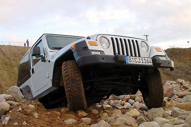 Schwieriger Untergrund - kein Problem für den Wrangler Rubicon