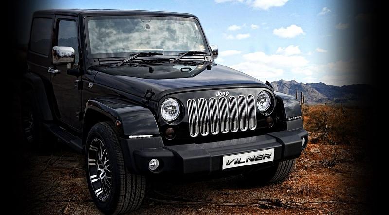 Die Felgen des Vilner Jeep Wrangler stechen geraus