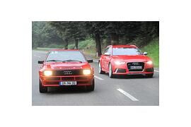 Im Vergleich: Der neue Audi RS 6 Avant und Audi Sport quattro, Baujahr 1984 – unterschätzt das Alter nicht