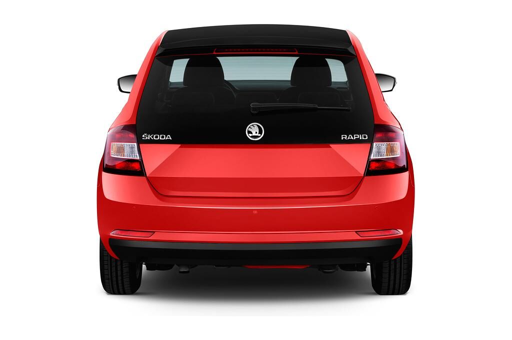 Skoda Rapid Spaceback (Baujahr 2018) Ambition 5 Türen Heckansicht