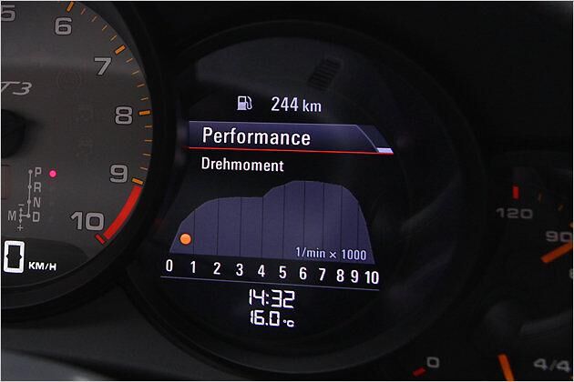 Im Multifunktionsdisplay kann sich der Fahrer das aktuell anliegende Drehmoment anzeigen lassen