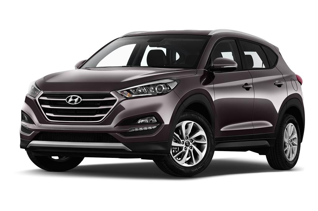 Hyundai Tucson (Baujahr 2018) Passion 5 Türen seitlich vorne mit Felge