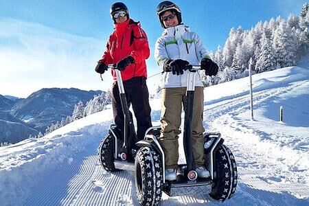 Elektrisch Skifahren mit Segways