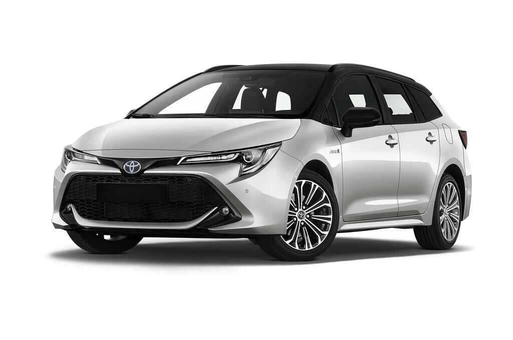 Toyota Corolla Touring Sports (Baujahr 2019) Hybrid Club 5 Türen seitlich vorne mit Felge
