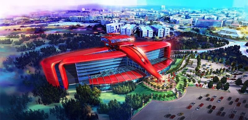 Die höchste und schnellste Achterbahn Europas soll die Besucher ins 100 km südlich von Barcelona liegende Ferrari Land locken.