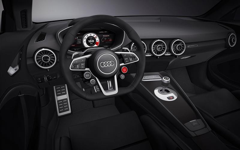 Der Audi TT verzichtet auf ein Mitteldisplay zwischen Fahrer und Beifahrer