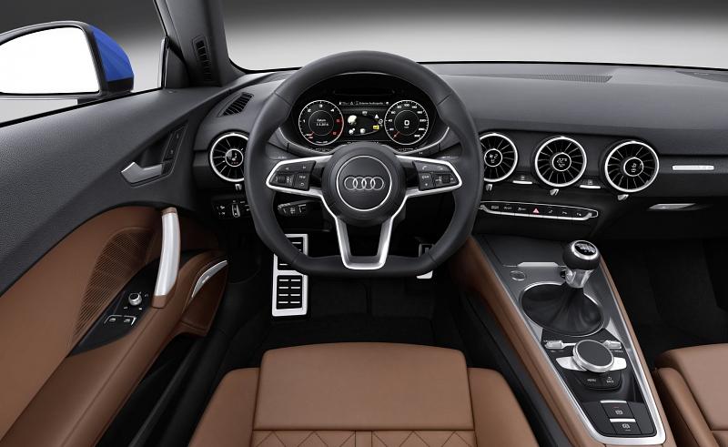 Der Audi TT verzichtet auf ein Mitteldisplay zwischen Fahrer und Beifahrer