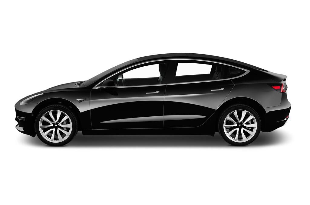 Tesla Model 3 (Baujahr 2019) Performance 4 Türen Seitenansicht