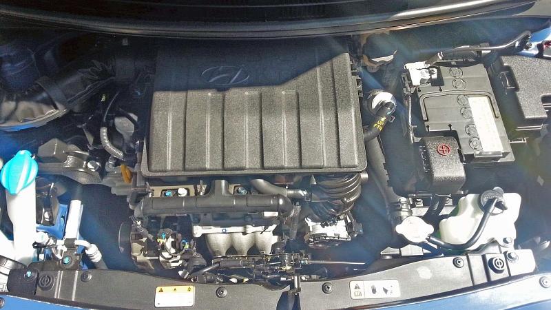 Der Motor des Hyundai i10 1.0 LPG.
