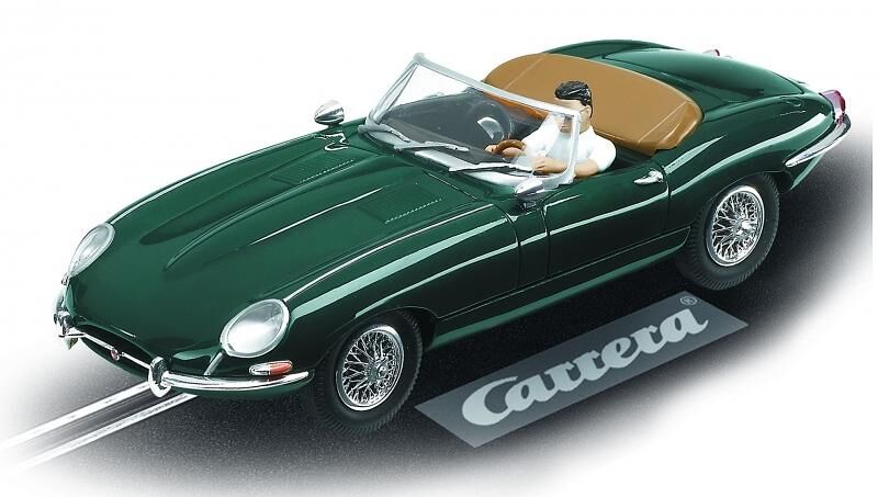 Auch mit einem Jaguar E-Type kann auf einer Carrera-Bahn gefahren werden