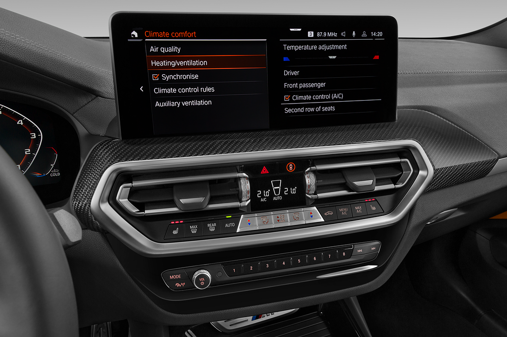 BMW X3 (Baujahr 2023) M40i 5 Türen Temperatur und Klimaanlage