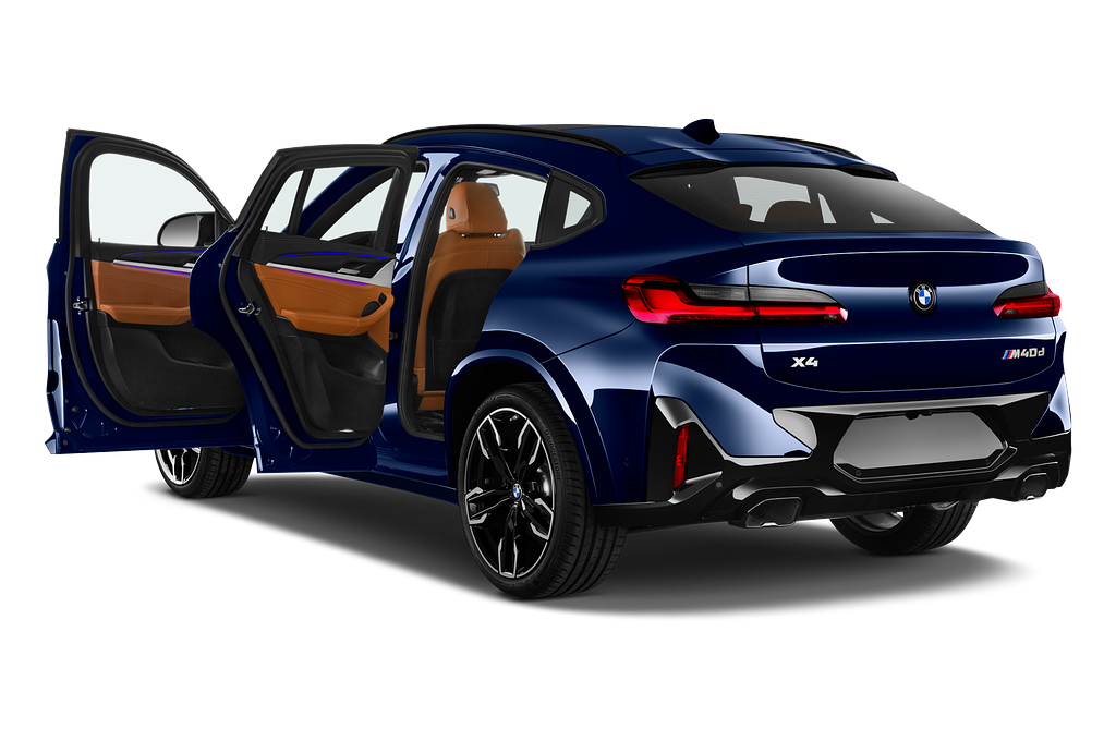 BMW X4 (Baujahr 2023) M40d 5 Türen Tür geöffnet