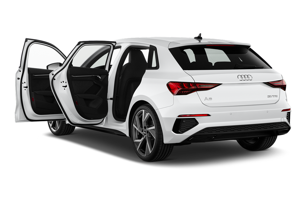 Audi A3 Sportback (Baujahr 2020) S-Line 5 Türen Tür geöffnet