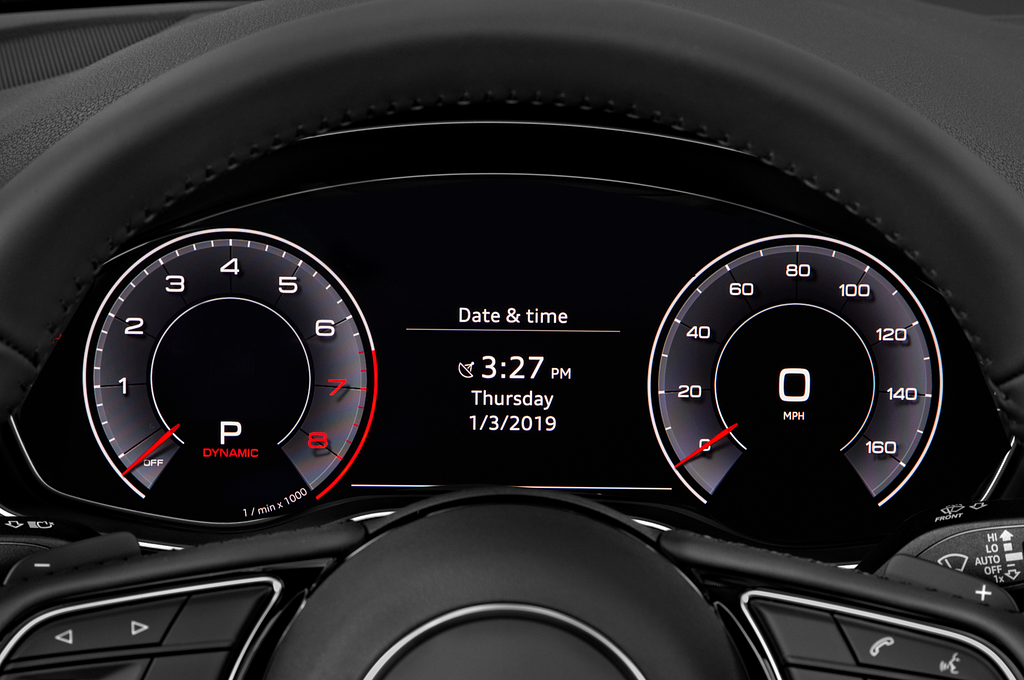 Audi A5 Cabriolet (Baujahr 2021) Avus 2 Türen Tacho und Fahrerinstrumente