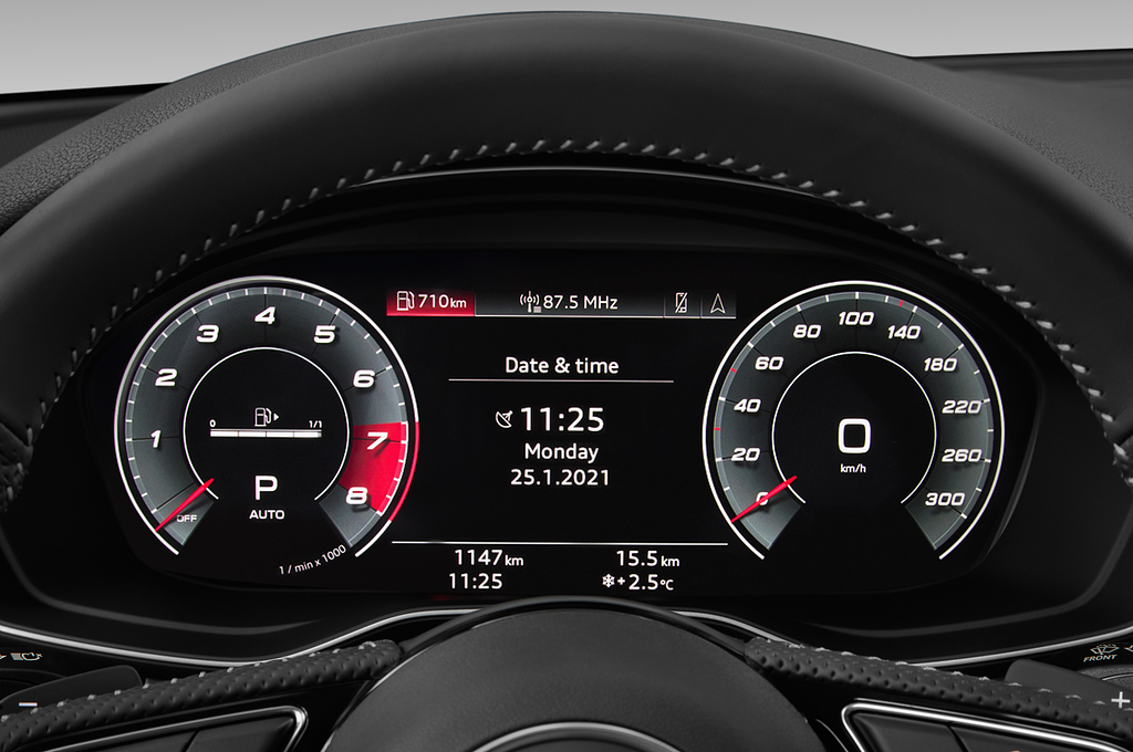 Audi A5 Coupe (Baujahr 2021) S Line 2 Türen Tacho und Fahrerinstrumente