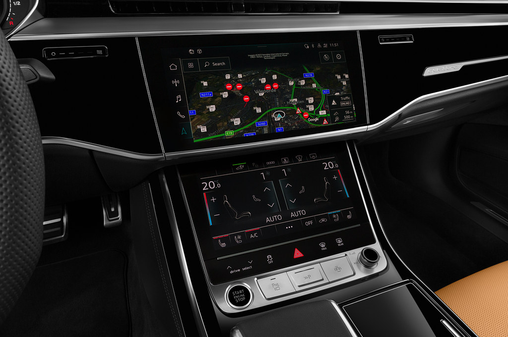 Audi A8 (Baujahr 2022) Base PHEV 4 Türen Mittelkonsole