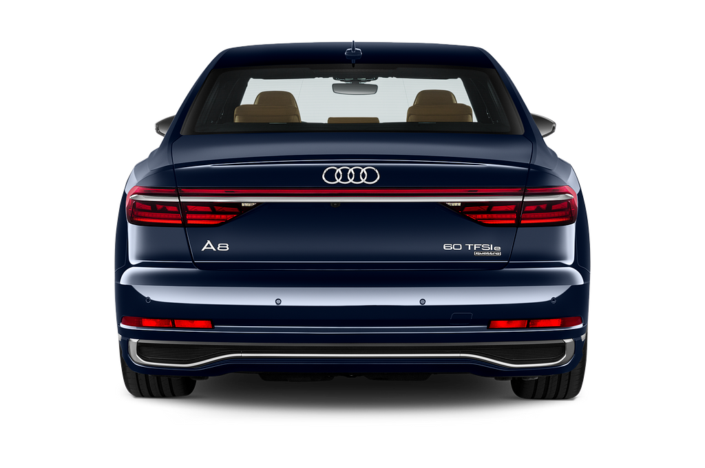 Audi A8 (Baujahr 2022) Base PHEV 4 Türen Heckansicht