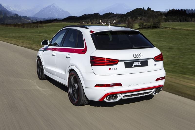 Der ABT Audi RS Q3 hat ein in der Höhe verstellbares Fahrwerk