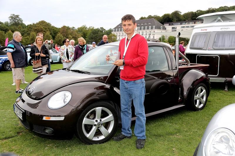 Erick Sigel mit seinem Beetle-Pick-up