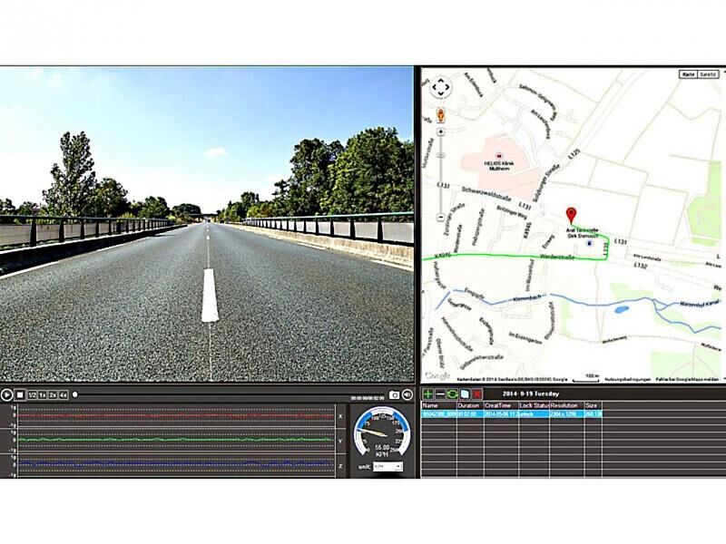 So zeichnet die NavGear HD-Dashcam die Fahrtstrecke auf