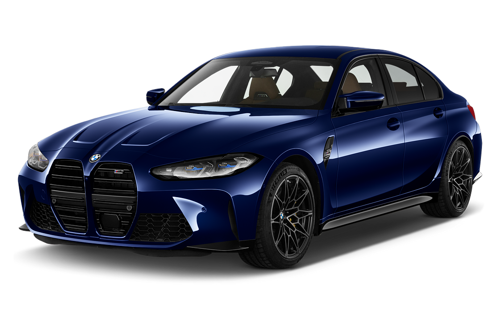 BMW M3 (Baujahr 2022) Competition 4 Türen seitlich vorne