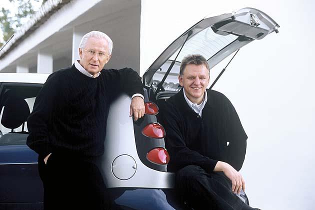 Erfolgreiche Wiedergeburt des guten alten Golf-GTI-Feelings: Mercedes-Chef Hubbert (li.), Smart-Chef Renschler