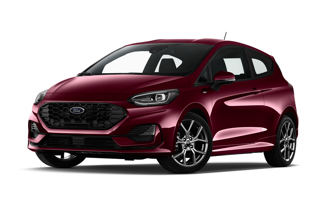 Ford Fiesta (Baujahr 2022) ST-Line 3 Türen seitlich vorne mit Felge