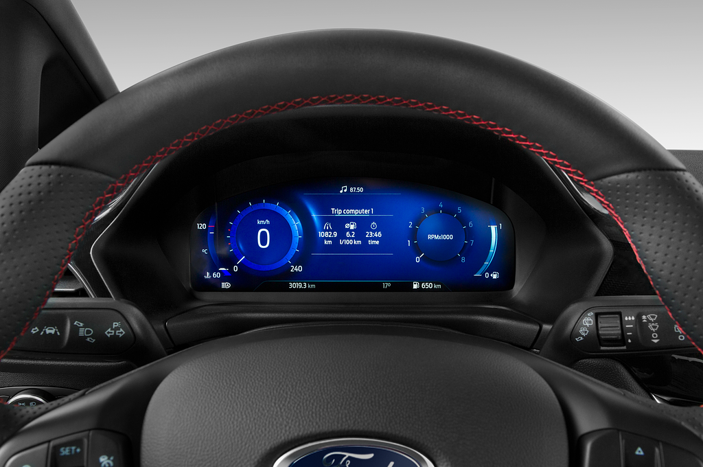 Ford Fiesta (Baujahr 2022) ST-Line 3 Türen Tacho und Fahrerinstrumente
