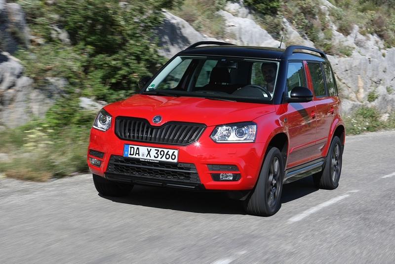 Der Skoda Yeti Monte Carlo fällt sofort auf.