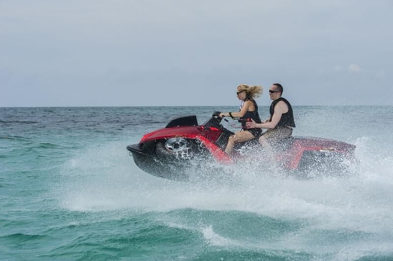 Umgerechnet 72 km/h sind auf dem Wasser ganz schön flott.