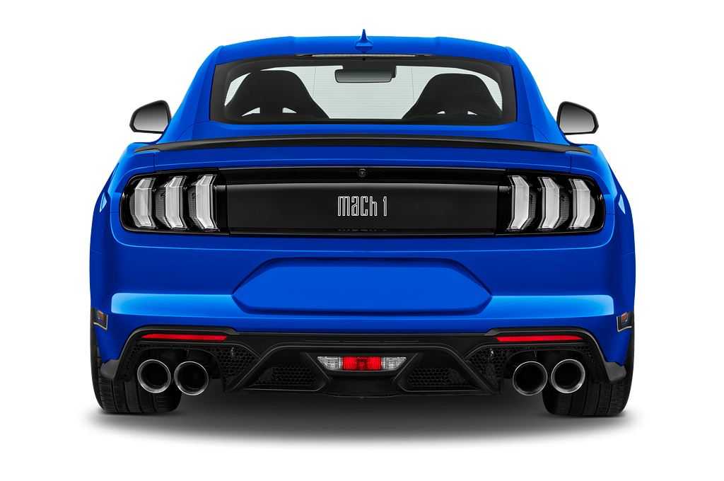 Ford Mustang (Baujahr 2021) Mach 1 2 Türen Heckansicht