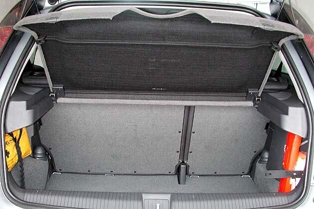 Der Kofferraum fasst 260 Liter