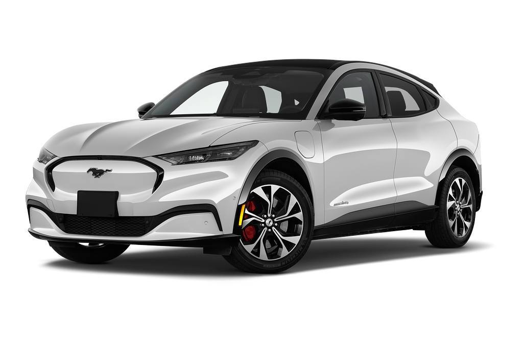 Ford Mustang Mach-E (Baujahr 2023) Premium 5 Türen seitlich vorne mit Felge