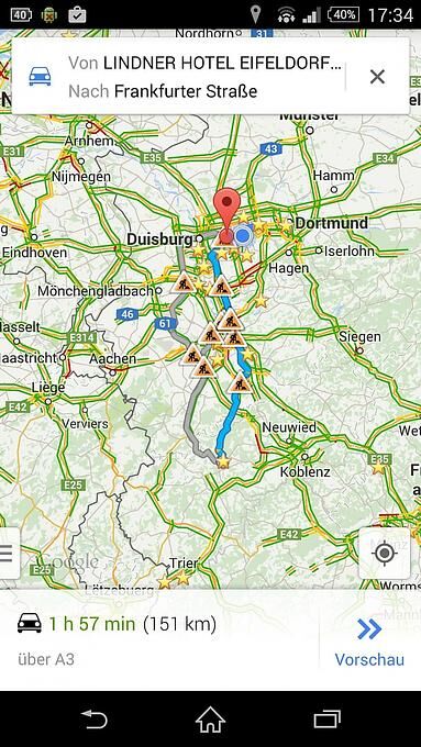 Die Ankunftsszeitangabe ist sehr genau.