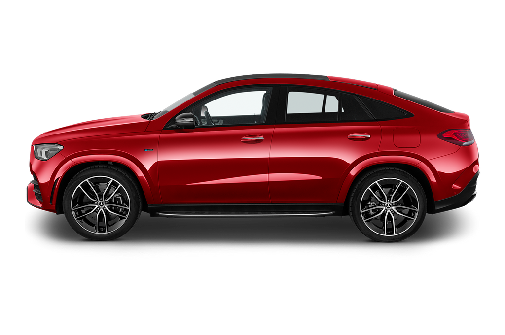 Mercedes GLE Coupe (Baujahr 2021) 350 e AMG Line 5 Türen Seitenansicht
