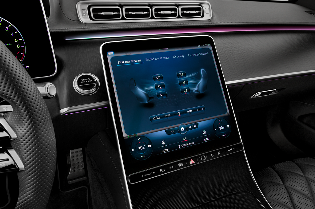 Mercedes S Class (Baujahr 2022) 580e AMG-Line 4 Türen Temperatur und Klimaanlage
