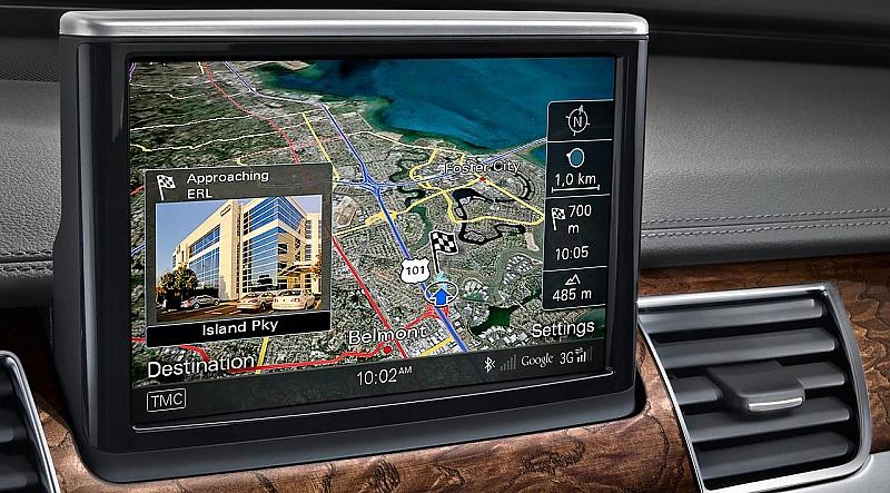 Google Maps hat den Weg in einen VW gefunden.