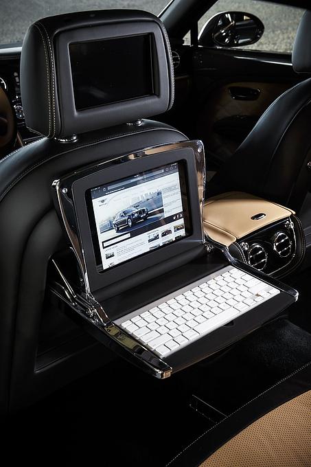 In den Rücklehnen des Bentley Mulsanne Speed können iPads angebracht werden
