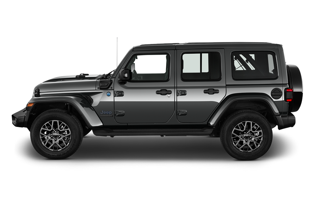 Jeep Wrangler 4xe (Baujahr 2021) 80th Anniversary 5 Türen Seitenansicht